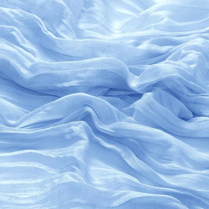12 Pack Light Blue Cheesecloth Napkins Spring Cloth Napkins Set of 12 Baby Blue Dinner Napkins Bulk 21x21 Inches for Wedding Bridal Shower Baby Shower Valentine's Day