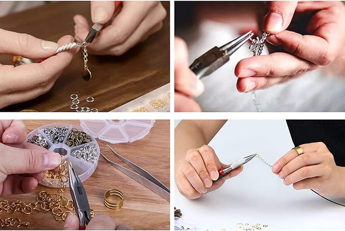 ALEXCRAFT Sterling Silver Jump Rings for Jewelry Making 14K Gold 4mm 5mm 6mm 925 Sterling Silver Open Jump Rings for DIY（60 PCS）
