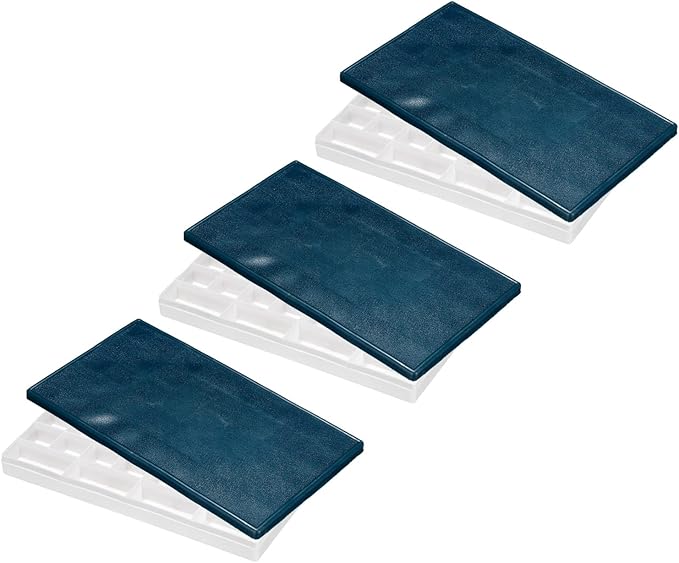 PATIKIL 36 Compartments Paint Palette, 3 Pack Plastic Painting Tray Deep Saver Box Detachable with Soft Cover Art Supplies Storage Organizer for Watercolor Gouache Oil Paint Art