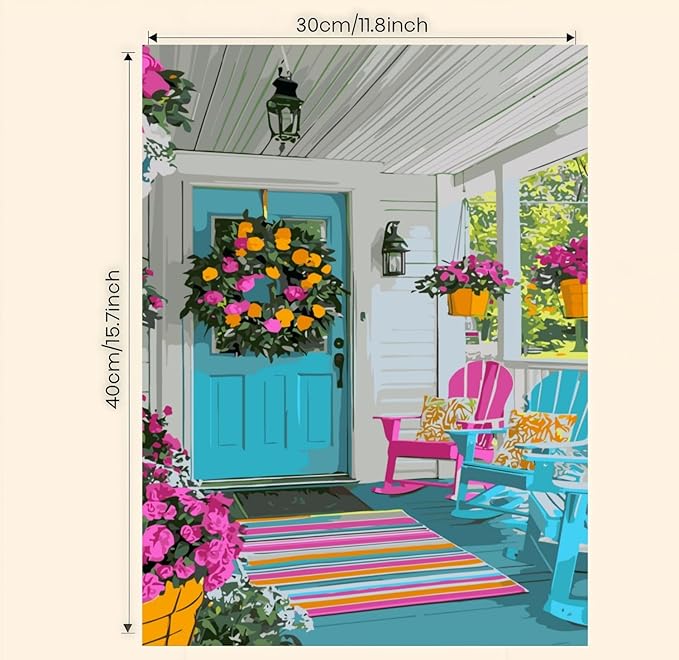 BYGFHLYW Paint by Numbers Kit for Adults Beginners, Flower Easy Adult Paint by Number Kits On Canvas, DIY Acrylic Oil Painting Kits for Home Wall Decor 12x16Inch