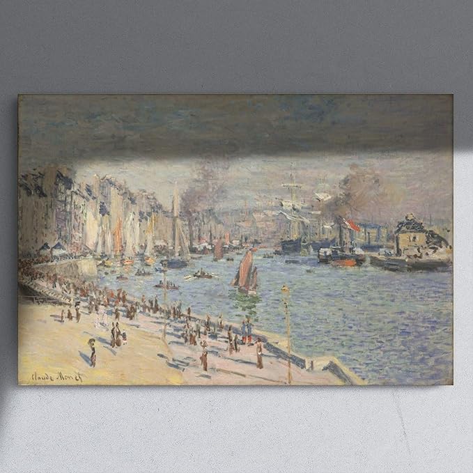 40+ Monet Famous Print Posters Port of Le Havre by Claude Monet Impressionism Poster Print for Room Aesthetics Canvas Wall Art Print Unframe 20×30inch(50×75cm)