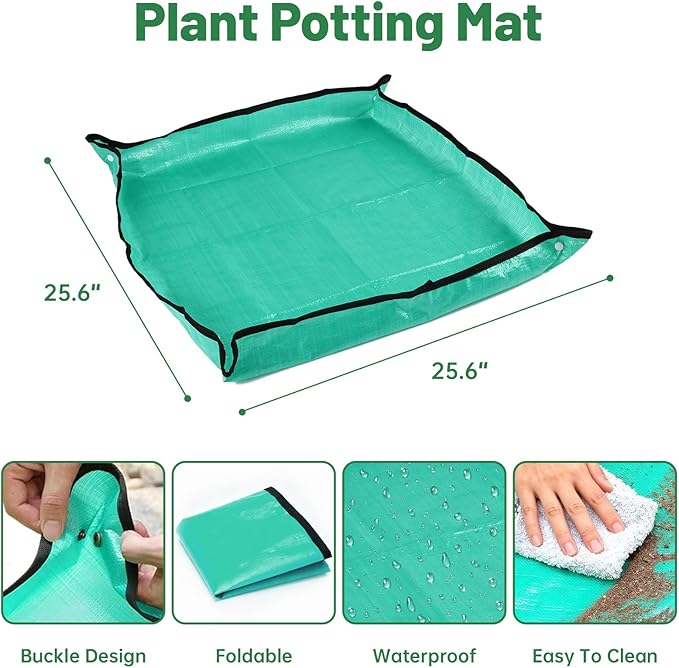 30Pcs Gardening Repotting Kit, Mini Gardening Tools Kit for Indoor Outdoor Transplanting, Fairy Plant Care, Potting Cactus Bonsai Plantin