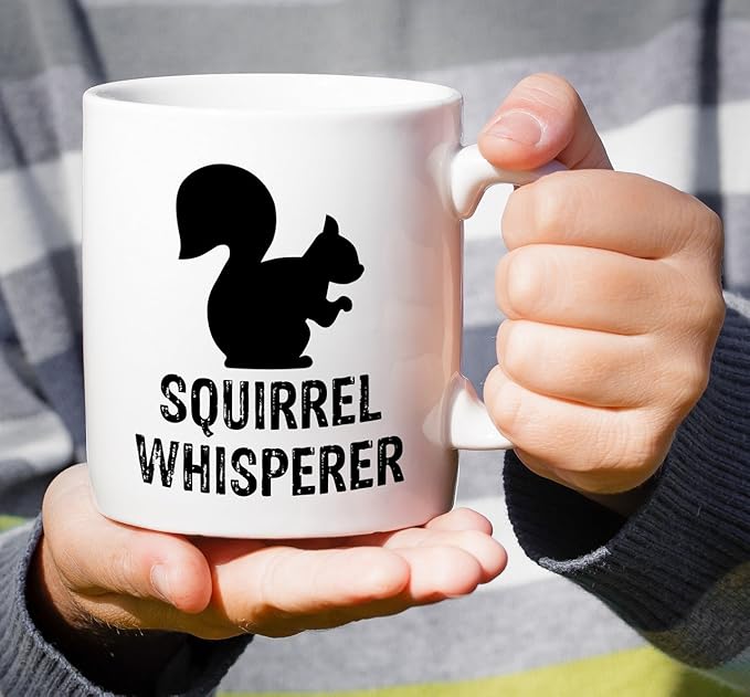Retreez Funny Mug - Squirrel Whisperer Cute Lovely 11 Oz Ceramic Coffee Mugs - Funny, Sarcasm, Sarcastic, Motivational, Inspirational birthday gifts for friends, coworkers, siblings, dad or mom