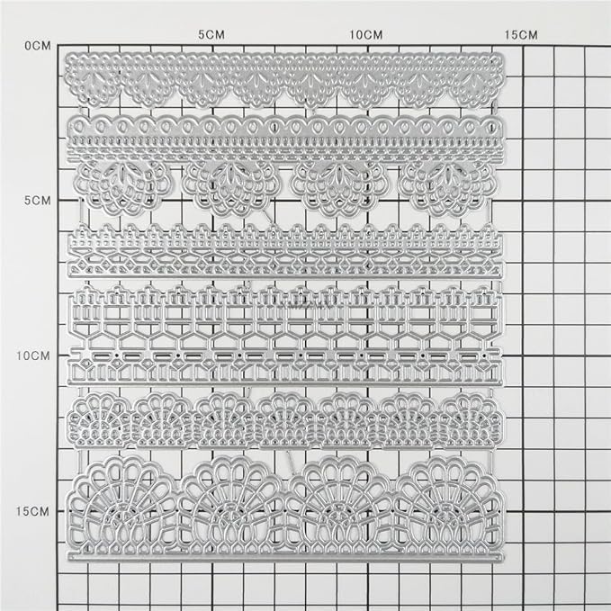 Openwork Flower Lace Metal Cutting Dies for Card Making, Paper Embossing Die Cuts Kit Templates, Storage Pockets Supplies, Photo Frame Album DIY Scrapbooking Stencils Sets