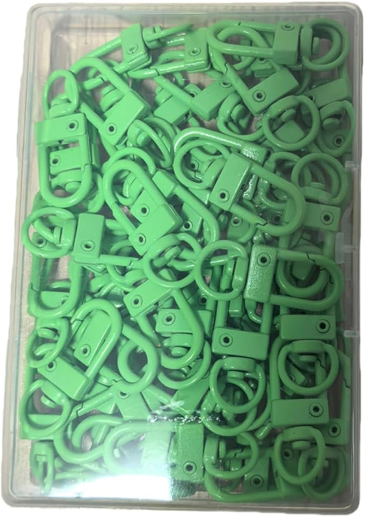 KJML DIY Keychain clip 60pcs Swivel Snap Lobster Claw Keychain Clasps Lanyard Hardware Key Chain Hooks for Bag Charm