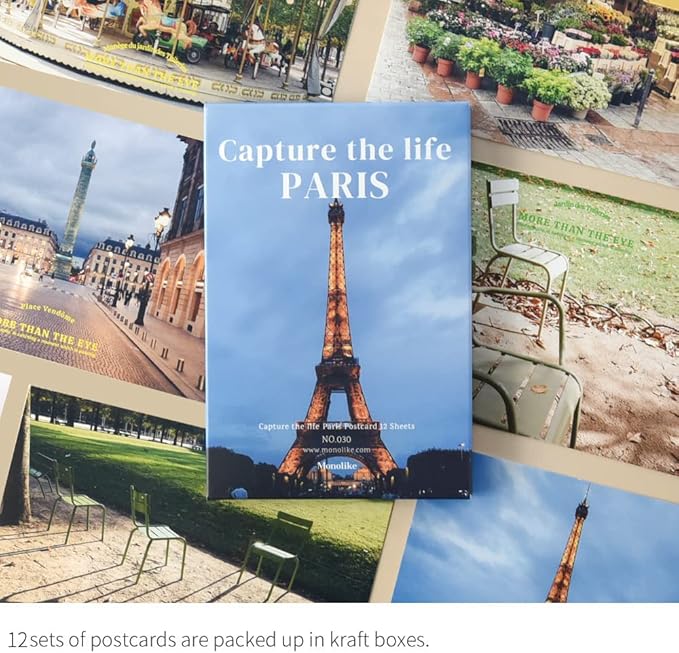 Monolike CAPTURE THE LIFE, PARIS Single card - mix 12 pack