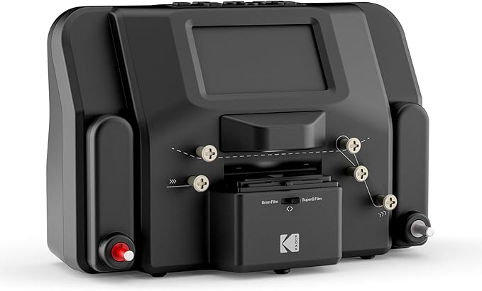 KODAK REELS 8mm & Super 8 Films Digitizer Converter with Big 5” Screen, Scanner Converts Film Frame by Frame to Digital MP4 Files for Viewing, Sharing & Saving on SD Card for 3” 4” 5” 7” and 9” Reels