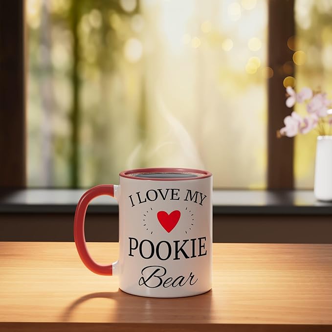 I Love My Pookie Bear Ceramic Mug, Red/White