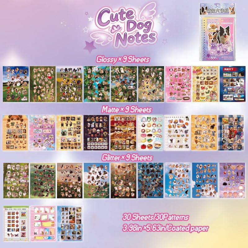 Japanese Stickers Book for Scrapbooking Supplies,Dogs Stickers for Planner - Image 2
