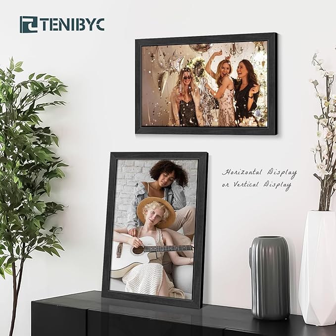 Picture Frame 4 Pack - Solid Wood Poster Photo Frame - Woodgrain Series - Room, Office, Gallery, Studio Display - Wall Hanging