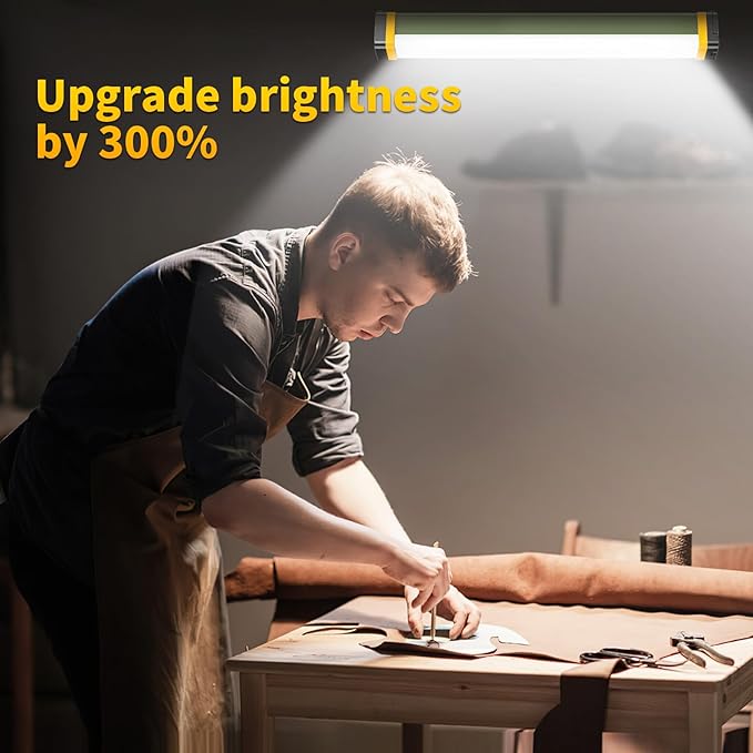 Rechargeable Magnetic Work Light, LETOUR 7000LUSB Rechargeable LED Camping Light, Multifunctional Camping Flashlight, Portable Waterproof Hanging Magnetic Lights for Hiking, Home, Outdoor