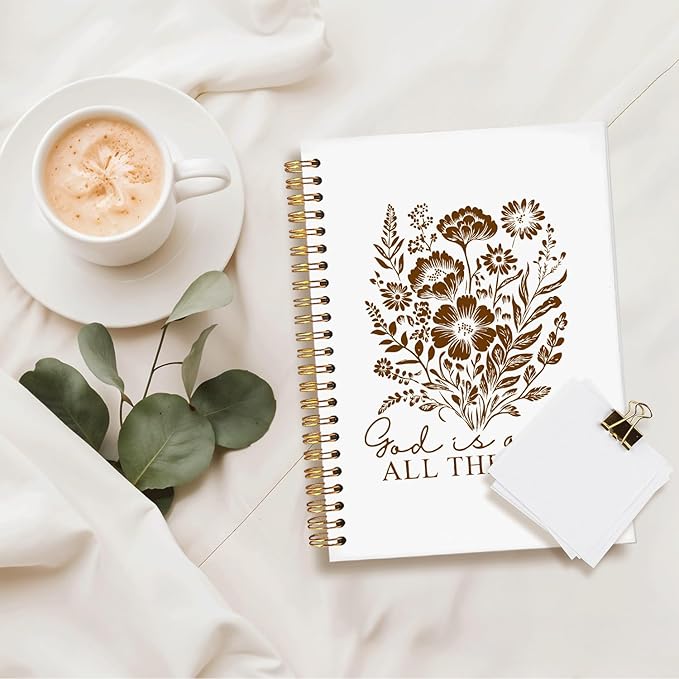 Christian Journals for Women,God is Good Notebook Journal,Prayer Journal for Woman,Faith Notebook for Note Taking,Christian Gifts for Women,Spiral Hardcover A5