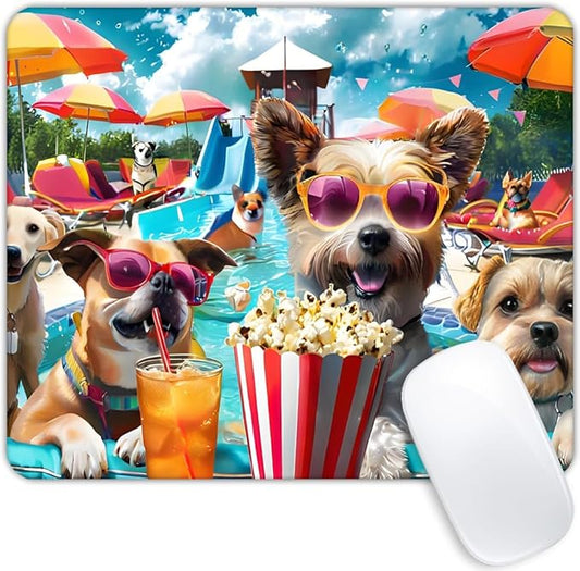 Square Mouse Pad Interesting Puppy,Gaming Mouse Pads for Desk,Soft Computer Waterproof Non-Slip Mouse Mat