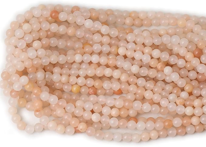 60PCS 6mm Natural Pink Aventurine Gemstone Round Loose Beads Stone Beads for Jewelry Making DIY Findings 1 Strand 15"
