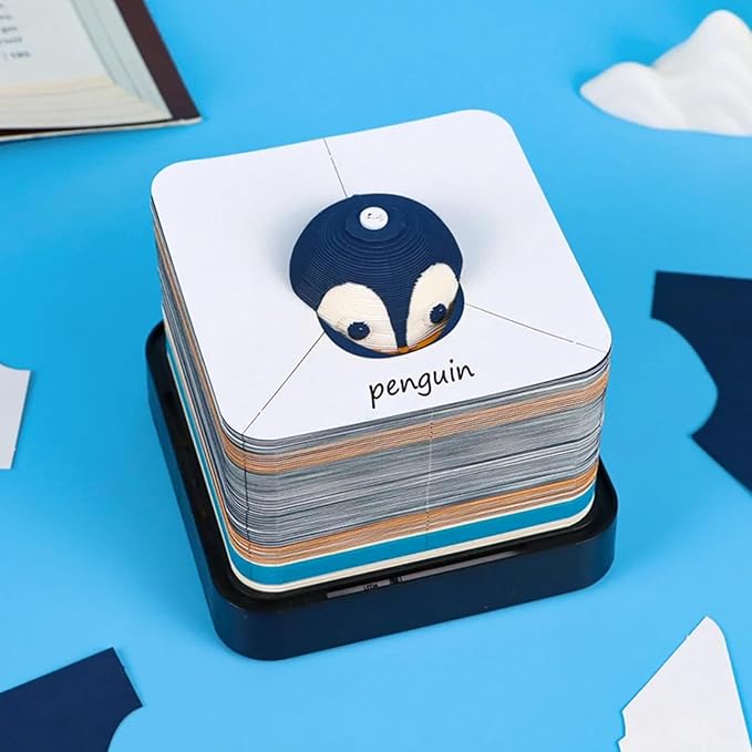 3D Art Calendar 2026,3D Art Calendar Memo Pad,3D Paper Sculpture Calendars with LED Lights,3D Tear-away Paper Carving Art Memo Pad Notepad,for Record Planner and Habit Tracker Bookmark