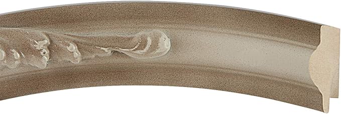 OVALCREST Oval Beveled Wall Mirror for Home Decor - Florence Style - Taupe - 34" x 24"