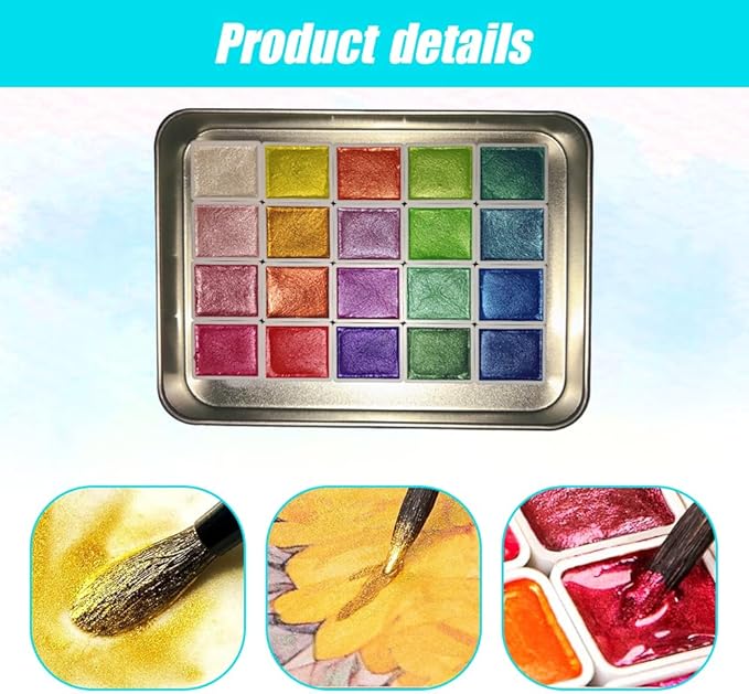 20 Colors Watercolor Painting Set, 2026 New Mini Forestry Shifting Watercolor Painting Set, Crafts Painting Supplies, Drawing Christmas Gifts for Teens Girls Boys Adults Artists (1ml fresh air)