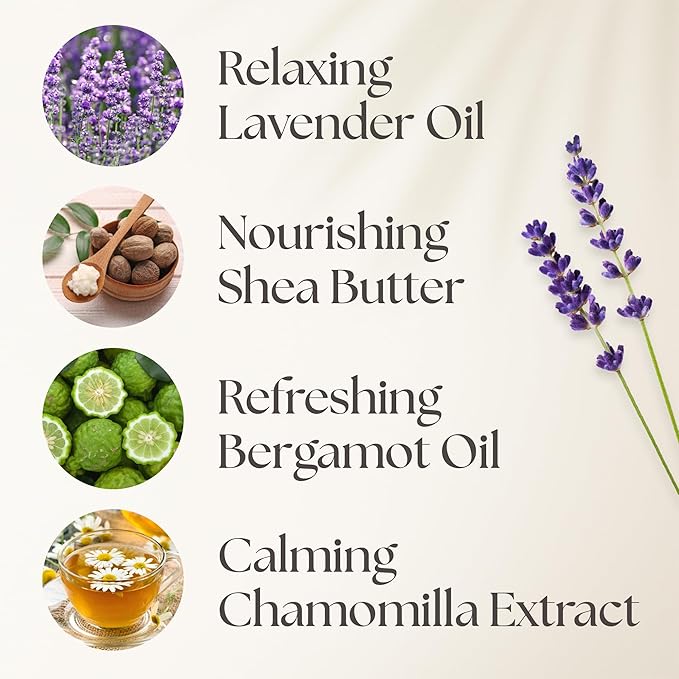 NURTURE BY NATURE Relax & Calm Christmas Gift Basket – Spa Gifts for Women with Bath Bomb, Hand Cream, Lavender Pillow Mist & Scented Candle - Vegan - Stocking Stuffers, Holiday Gifts, Gifts for Mom