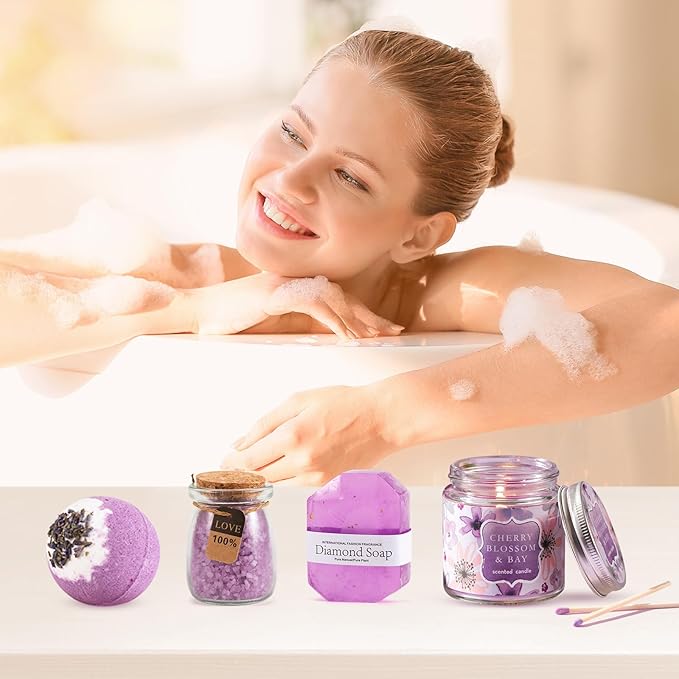 Christmas Gifts Unique for Women Get Well Soon Gifts, Self Care Baskets Bath Set Care Package Thinking of You Gifts Relaxation Gifts for Women Mom Her Friend Wife Grandma w/ Blanket