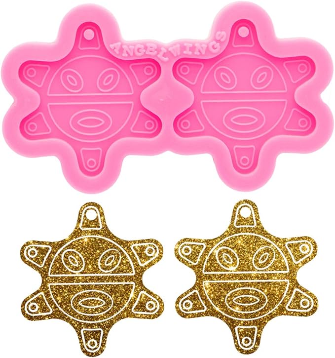 Resin Earring Mold Silicone Resin Jewelry Molds Hexagon Shape Epoxy Resin Casting Molds for Women Earring Crafts DIY Necklace Pendant Resin Mold