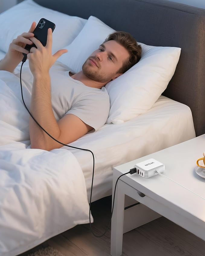USB C Charger 8 Port Block, Fast Charging Station for Multiple Devices,Multiport USB Charging Hub for iPhone,Samsung,Switch,Fan,Speaker,lamp,etc.