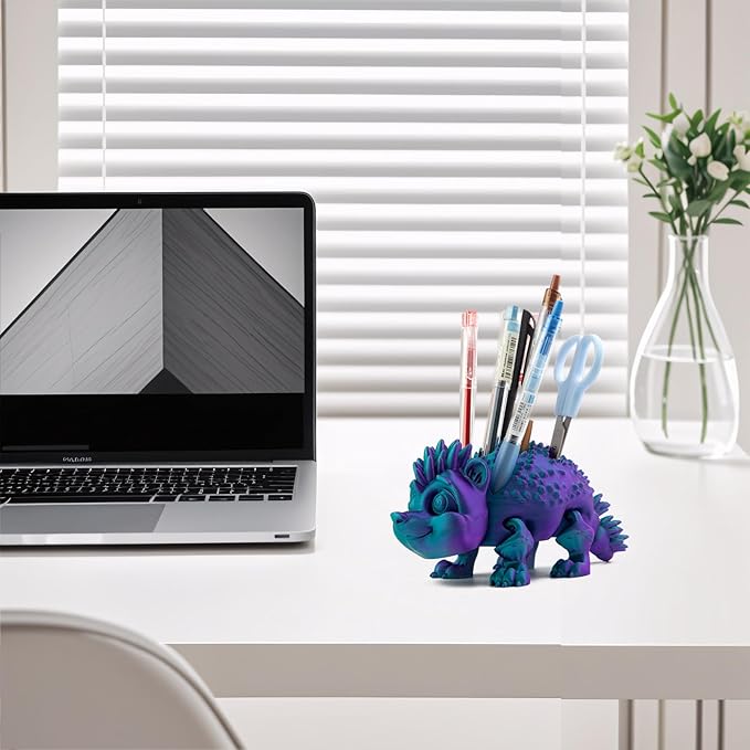 Creative Cute Porcupine Shaped Pen Pencil Holder, Pen Holder for Desk Office Decor Home Office School Desk Docoration Ideal Gifts for Boys Girls