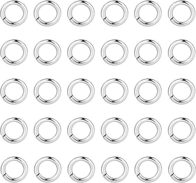 4mm Sterling Silver Jump Rings for Jewelry Making 925 Sterling Silver Open Jump Rings for DIY（100 PCS）