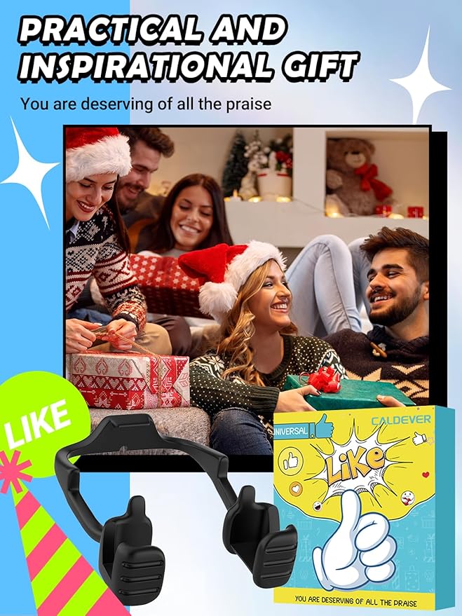 Stocking Stuffers for Teens Boys Girls Tablet Stand for iPad: Universal Compatible Thumbs Up Lazy Cell Phone Stand Holder for Desk Cool Fun Birthday Gifts for Men Women Kids Adults Gifts for Christmas