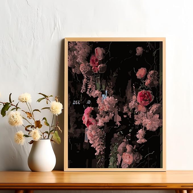 Mosaflare Paint by Numbers for Adults Beginner, Flower Adult Paint by Number Kits on Canvas, DIY Landscape Acrylic Oil Easy Painting by Numbers for Home Wall Decor 12X16 inch (Without Frame)