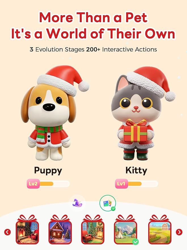 Pawpal Toy for Kids & Toddlers - All-in-1 Stories, Music, Podcast, Schedule, Ok-to-Wake, Habit-Building, Digital Pet, Nightlight, Parental Control, Message, Christmas Gifts for Girls Boys Ages 3+