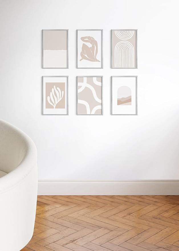HAUS AND HUES 11x17 Silver Metal Picture Frames - Features Premium Aluminum, Vertical & Horizontal Hang, Shatterproof Plexiglass - Ideal for Home, Room, Office (11x17 in, Silver, Set of 25)