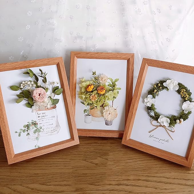 DALARAN 3 Pack Real Dried Pressed Leaf Flowers-Multiple Colorful Pressed Flowers Daisies Hydrangeas for Craft Resin Jewelry Making Art Craft DIY