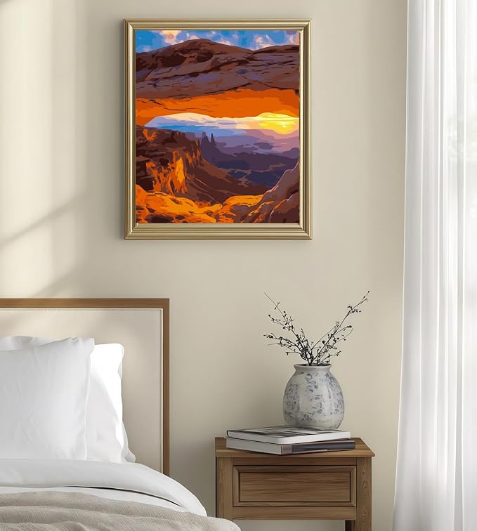 Paint by Numbers Kit for Adults, Desert Canyon Landscape Adult Paint by Number Kits On Canvas, DIY Acrylic Oil Number Painting Kits for Beginners, Color by Number Adult for Home Wall Decor 16x20Inch