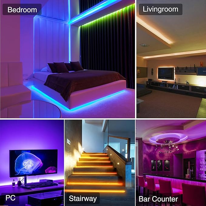 24V COB LED Strip Green Color 8mm Width LED Light Bar Tape, High Bright Dotless Dimmable Flexible LED Ribbon, 5m 16.4FT for Party House Indoor Decor Lighting (DC24V, Without Power Supply)
