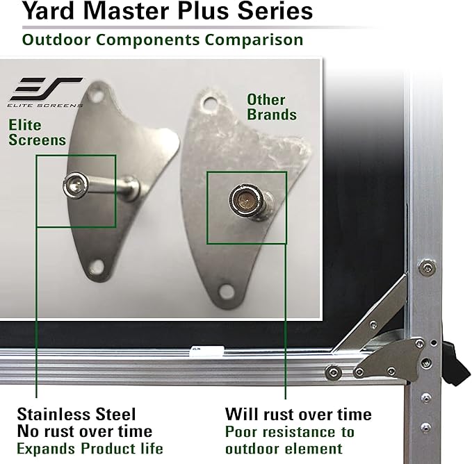 Elite Screens Yard Master Plus, 200-INCH 16:9 Height Setting Adjustable Portable Projector Screen, 4K HD Outdoor Indoor Movie Theater Front Projection, US Based Company 2-YEAR WARRANTY, OMS200H2PLUS