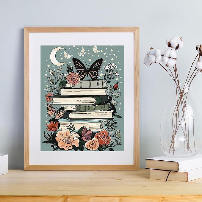 Mosaflare Paint by Numbers for Adults Beginner, Book Adult Paint by Number Kits on Canvas, DIY Butterfly Acrylic Oil Easy Painting by Numbers for Home Wall Decor 16X20 inch (Without Frame)