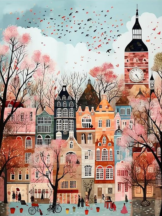 London Streets 5D DIY Diamond Painting Kits for Adults, Diamond Art Kits for Beginners, Full Drill Dot Painting Gem Art Kits for Home Wall Decor11.8 x15.7 Inch