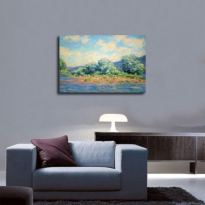 CFIOZYOS 40+ Monet Famous Print Posters The Seine at Port-Villez by Claude Monet Impressionism Poster for Teen Boys Room Wall Art Canvas Painting Print Unframe 12×18inch(30×45cm)