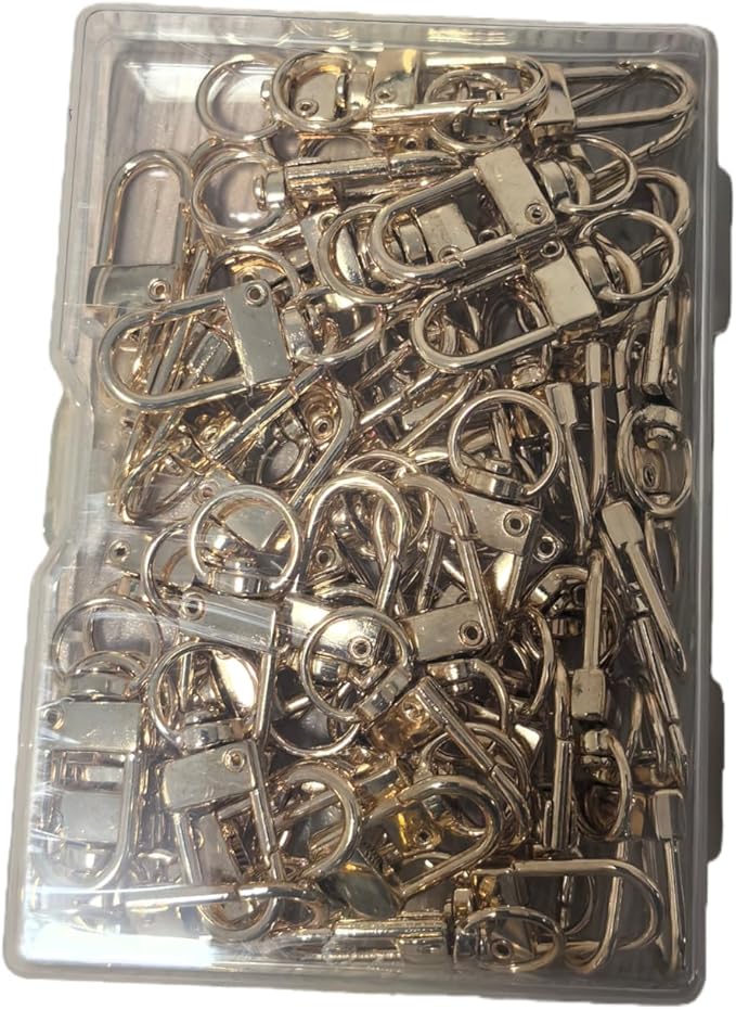 KJML DIY Keychain clip 60pcs Swivel Snap Lobster Claw Keychain Clasps Lanyard Hardware Key Chain Hooks for Bag Charm