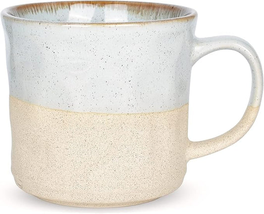 Bosmarlin Large Ceramic Coffee Mug, Blue Big Tea Cup for Office and Home, 18 Oz, Dishwasher and Microwave Safe, 1 PCS (Light blue, 1)