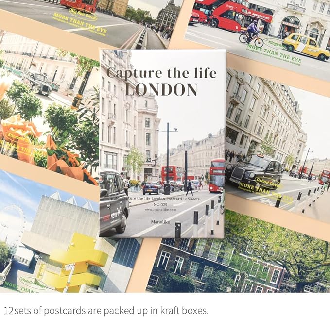 Monolike CAPTURE THE LIFE, LONDON Single card - mix 12 pack