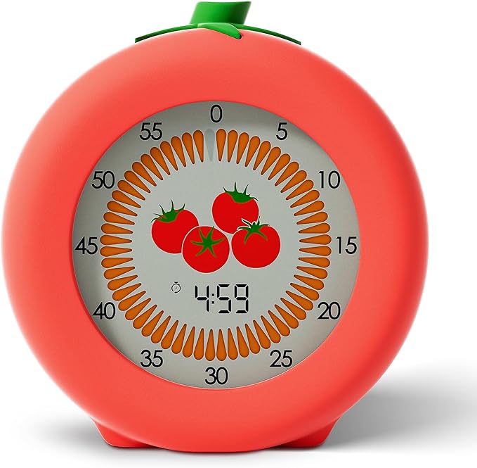 Visual Timer for Kids, 299-Minute Cute Kids Pomodoro Countdown Timer, Visual Timer for Classroom, Kitchen, Office Desk and Meetings