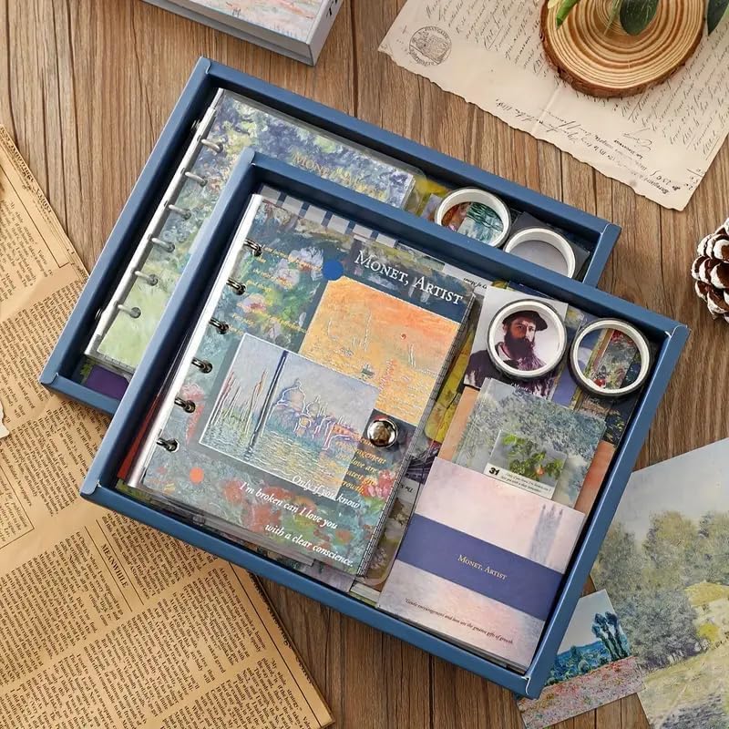 ATIRAMANIYA 346pcs Journal Supplies Kit Vintage Scrapbook Stickers Art Journaling Bullet Junk Journal Planners DIY Decoration Paper Stickers Craft Kits Notebook Collage Album (Monet Artish) - Image 6