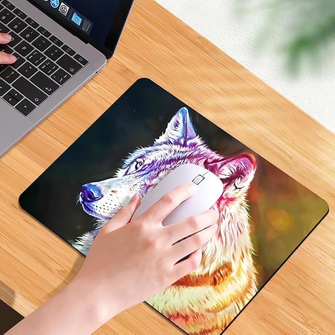 Golden Wolf Texture Mouse pad, Square Waterproof and Anti Slip Mouse pad for Office laptops