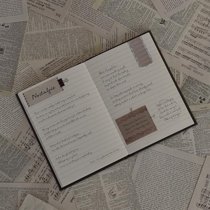 Monolike Nostalgia Sticker Pack (102Pcs) - Variety Pack, Journal, Scrapbook, Fancy Sticker, Paper