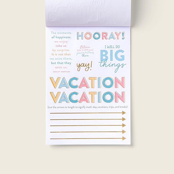PPP Holiday Sticker Book | Pack of 15 | 351 Seasonal & Holiday Stickers | Assorted Sizes | 5x7 Sheets | Gold Foil Stamping | Fun Stickers for Planners, Journals, and More