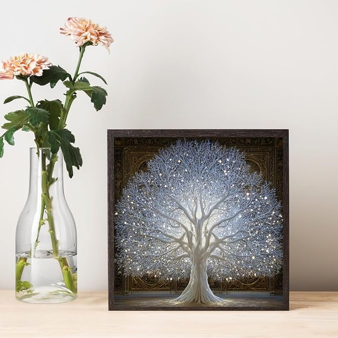 CSZPPQAF 5D Diamond Painting Kits for Adults, Luminous Tree of Life Diamond Art Kits for Adults Beginner, DIY Full Drill Gem Art Paint by Diamonds Dots Crafts Kits for Home Decor 13.7x13.7Inch