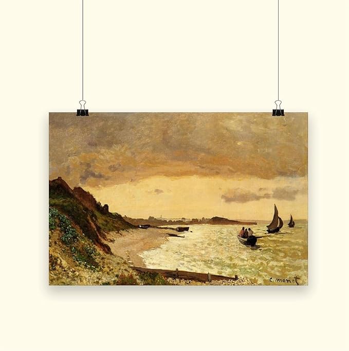 CFIOZYOS 40+ Monet Famous Print Posters The Coast at Sainte-Adresse by Claude Monet Impressionism Canvas Poster Bedroom Decor Print Sports Landscape Office Room Decor Gift Unframe 24×36inch(60×90cm)