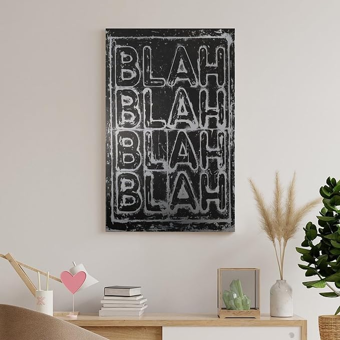 Mel Bochner (born 1940) Is An American Artist《'Blah, Blah, Blah' Limited Edition Color Shifting Print, 2022》Abstract Art Poster Poster Decorative Painting Canvas Wall Art Living Room Posters Bedroom P