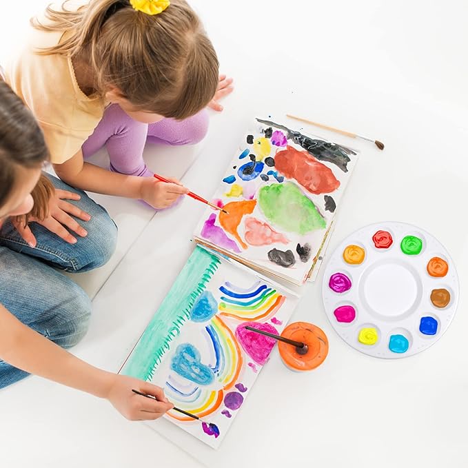 Acrylic Paint Palette Trays 20Pcs Plastic Pallets for Kid, Adult, Student Oil Watercolor Craft DIY Art Painting